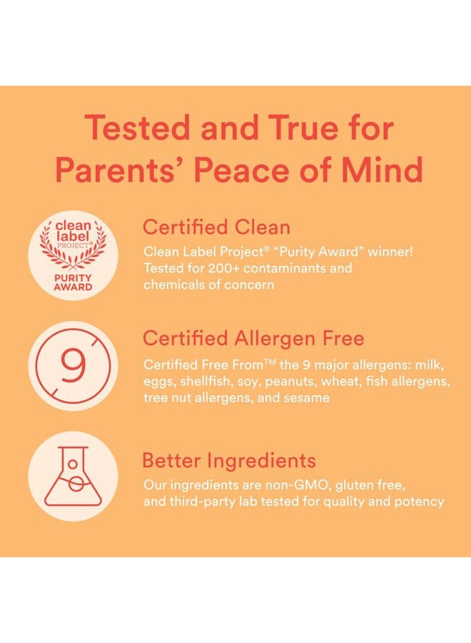 Kids Multivitamin Gummies: Omega 3 Fish Oil (EPA/DHA), Vitamin D3, C, Vitamin B12, B6, A, K & Zinc for Immune Support, Biotin, Grape, Cherry & Berry Flavors, 120 Count (30 Day Supply)