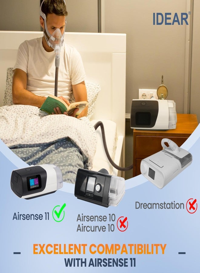 خرطوم هواء Climate Line مُحسّن، متوافق فقط مع Airsense 11 و Aircurve 11، غير متوافق مع Airsense 10 - خرطوم بديل قابل لإعادة الاستخدام من IDEAR بطول 6.5 قدم، مستلزمات CPAP عالية القيمة - Image 2