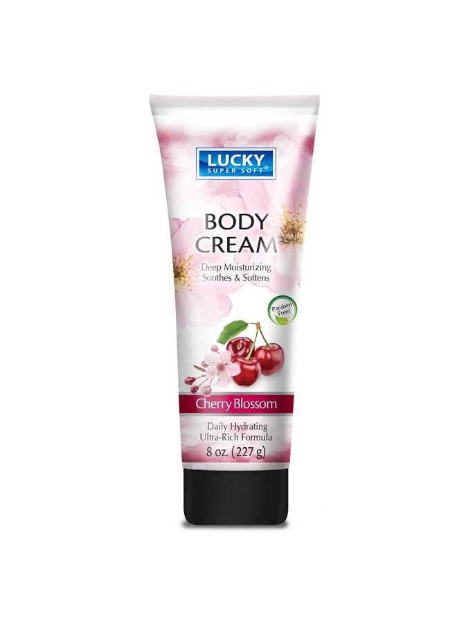 lucky super soft Body Cream Cherry Blossom 8 Ounce - Image 2