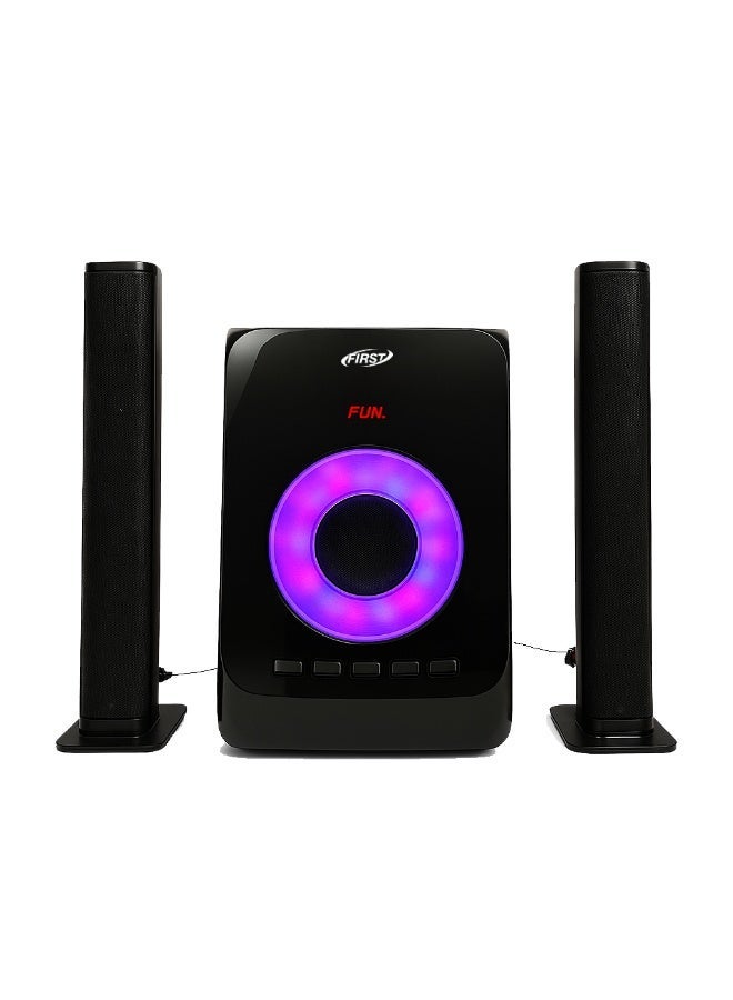 FIRST FT-222 Speaker Professional 2.1 Home Theater System | 80W RMS Power - Bluetooth, USB/SD, AUX, Radio,Remote Control - Image 1