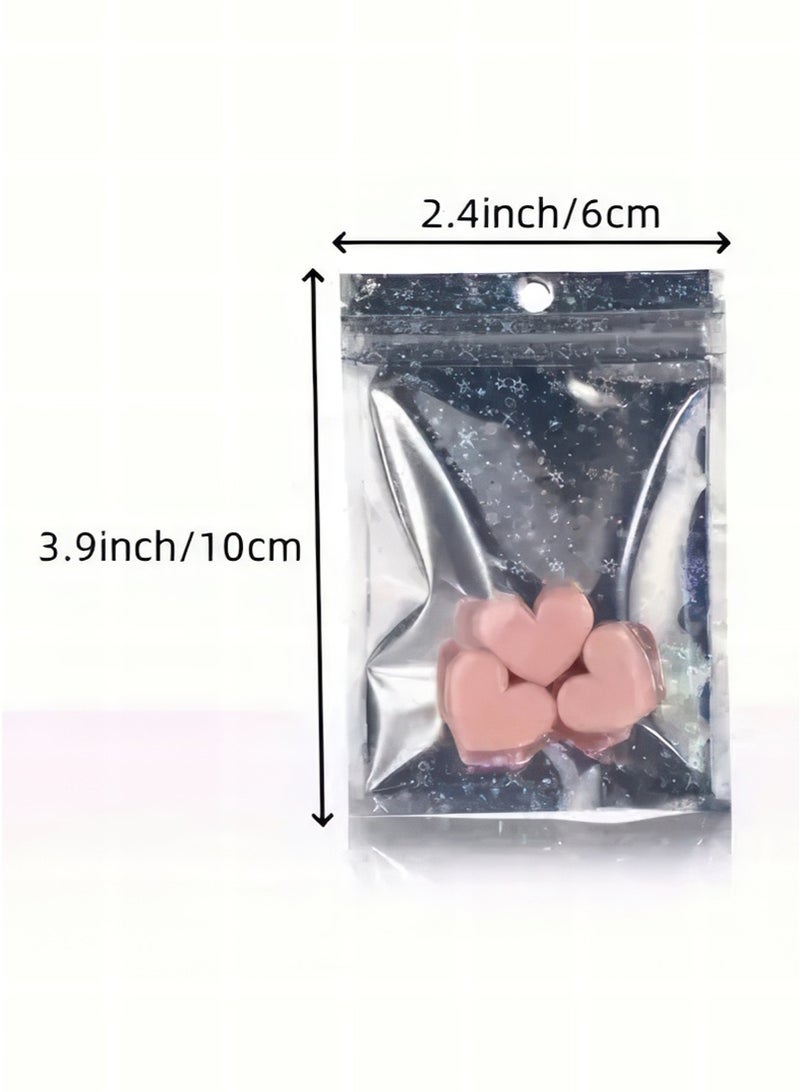 Gmisun 100-Piece Reusable Ziplock Pouch Bags With Window,water proof and Oil Proof Food Storage Bags For Candy,  Sweets, Snack, Favors ,multicolor 10x15cm  - Image 3