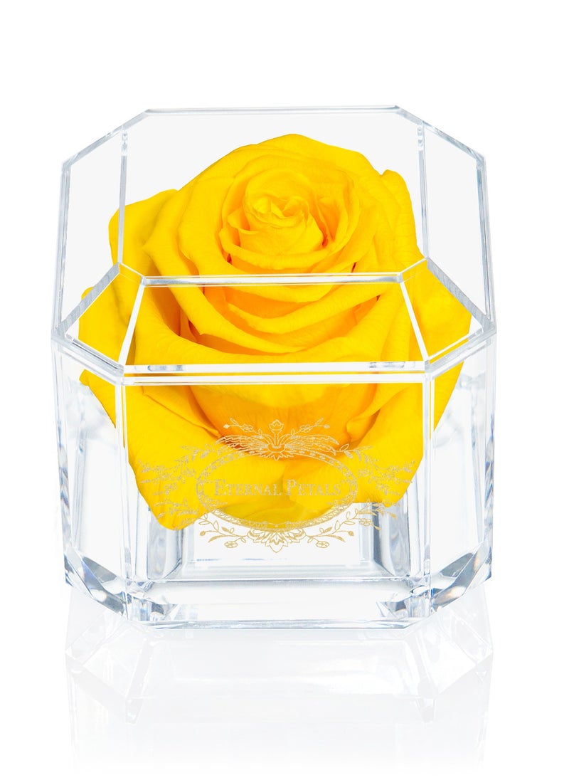 ETERNAL PETALS Eternal Petals, A 100% Real Rose That Lasts Years - Gold Solo (Yellow)  - Image 1