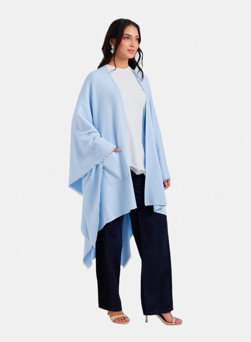 Carina Fringed Open-Front Poncho - Image 2