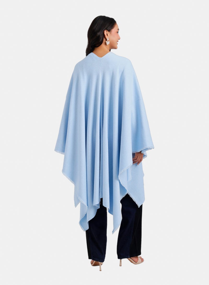 Carina Fringed Open-Front Poncho - Image 4
