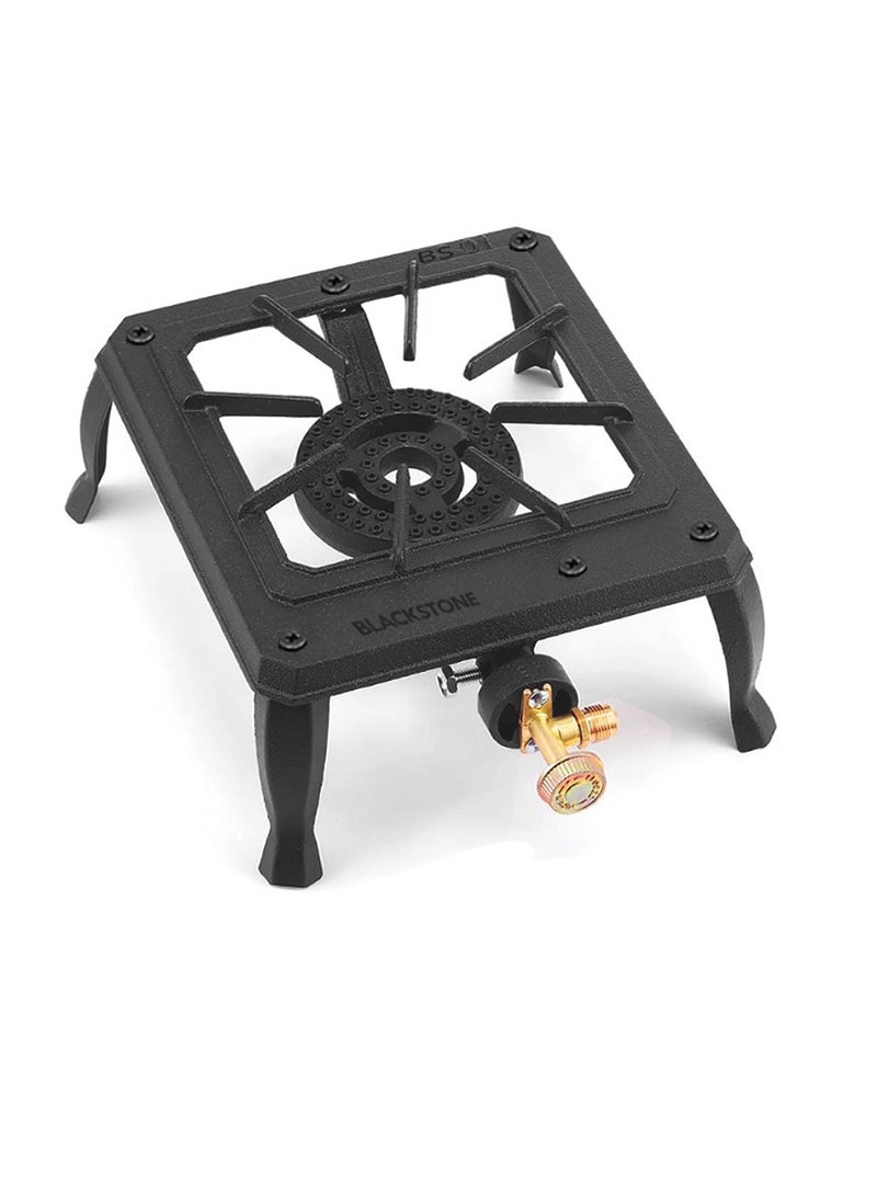 BLACKSTONE Cast Iron Heavy Duty Outdoor Burner – High-Performance Stove for Grilling, Camping, and Tailgating (SINGLE BURNER)  - Image 1