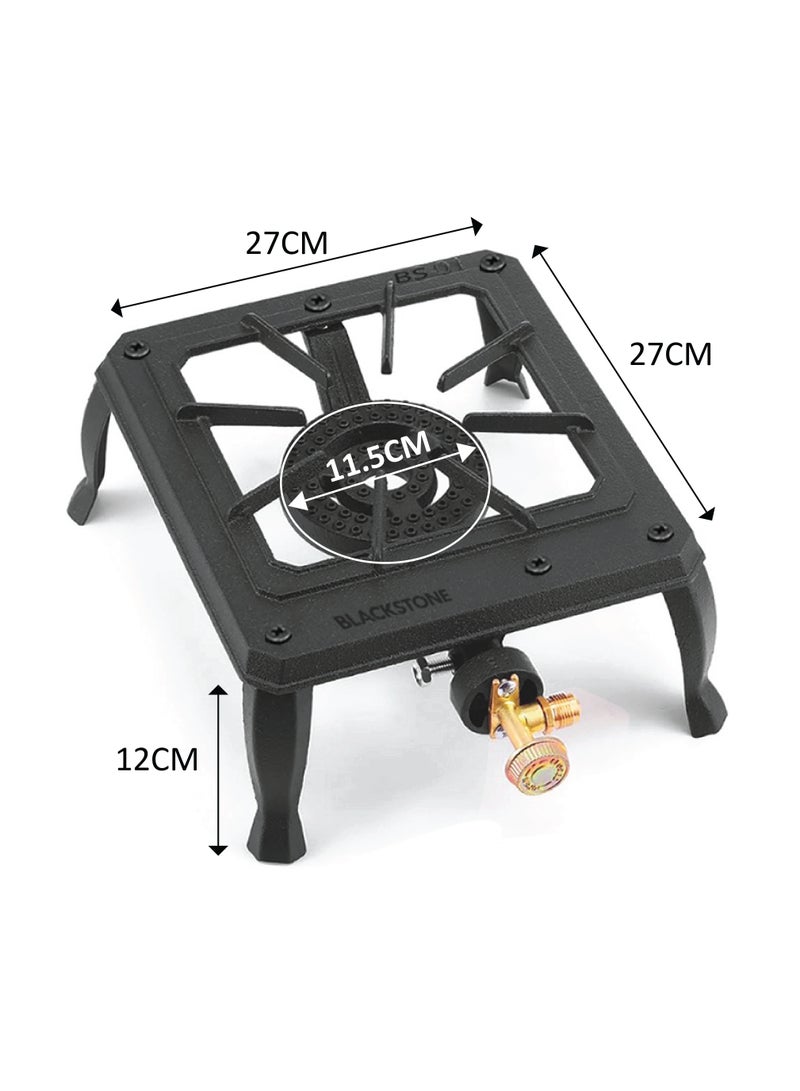 BLACKSTONE Cast Iron Heavy Duty Outdoor Burner – High-Performance Stove for Grilling, Camping, and Tailgating (SINGLE BURNER)  - Image 2