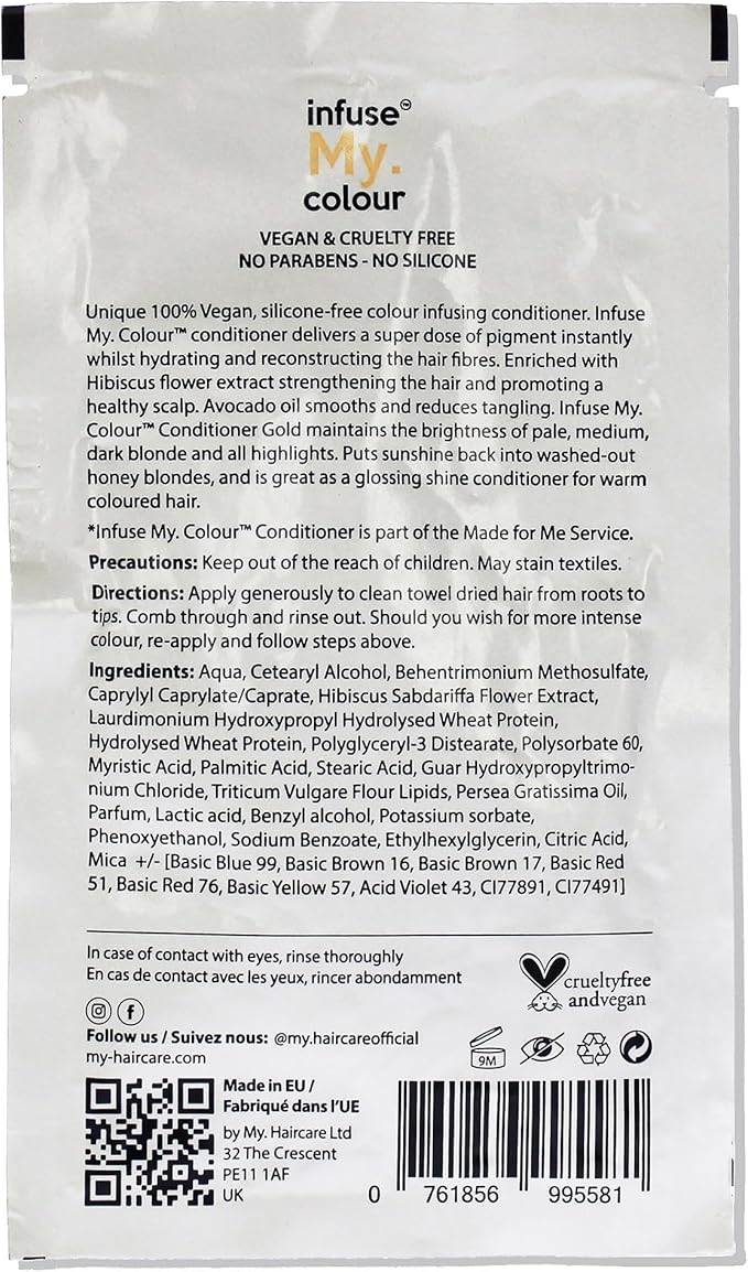 infuse my. colour Infuse My Colour Gold Conditioner for Unisex 15 ml Pack of 2