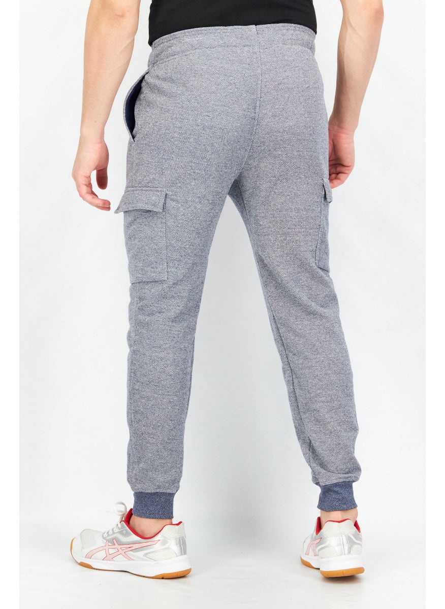 90 Degree By Reflex Men Drawstring  Pull-On Textured Jogger Pant, Grey  - Image 3