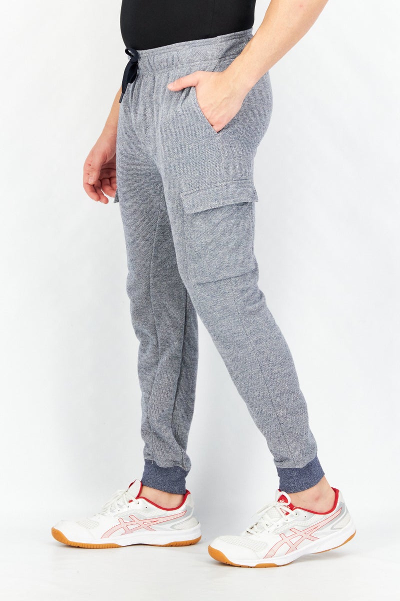 90 Degree By Reflex Men Drawstring  Pull-On Textured Jogger Pant, Grey  - Image 2