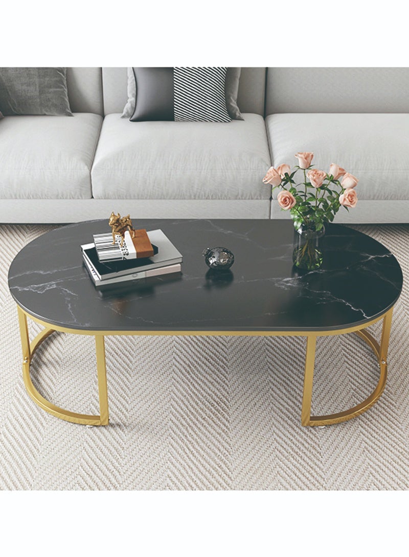 Sharpdo Modern Design Luxury Coffee Tables Living Room With Storage Round Marble Design Nightstands Wooden Mesas Bajas Home Furniture 100*50*45cm - Image 3