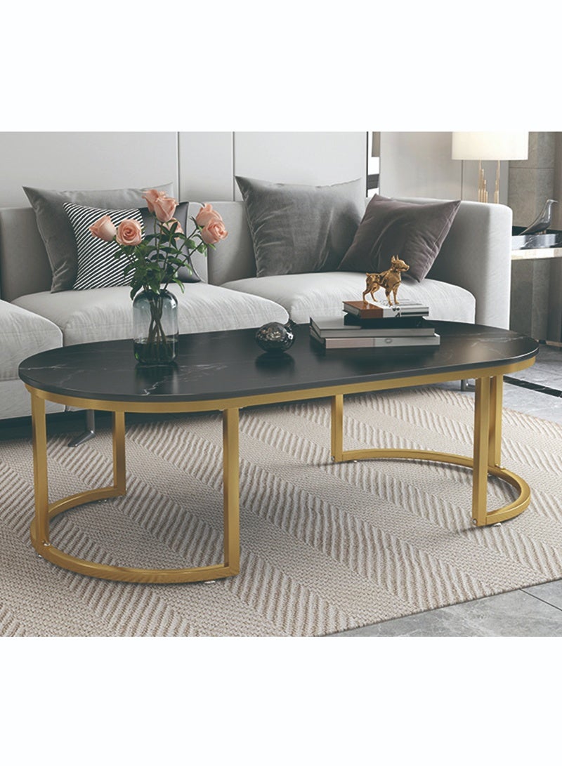 Sharpdo Modern Design Luxury Coffee Tables Living Room With Storage Round Marble Design Nightstands Wooden Mesas Bajas Home Furniture 100*50*45cm - Image 5