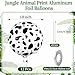 HSLCGF 12 Pcs 18 inch Cow Print Aluminum Foil Balloons Jungle Animal Patterns Round Aluminium Foil Balloon Wildlife Print Balloons for Zoo Themed Jungle Safari Themed Birthday Decorations - Image 4