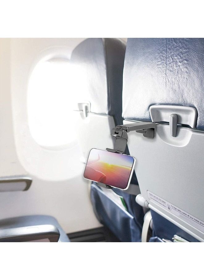 unitron world - Airplane Cell Phone Stand Flight Mount Foldable Portable Phone Holder Desk Bed Compatible with iPhone 14 Pro Max Airplane Travel Essentials Gadgets Accessories Flying Office Women Men - Image 1