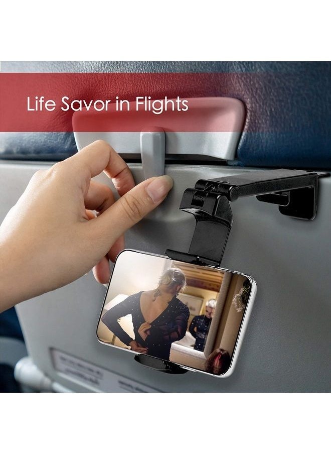 unitron world - Airplane Cell Phone Stand Flight Mount Foldable Portable Phone Holder Desk Bed Compatible with iPhone 14 Pro Max Airplane Travel Essentials Gadgets Accessories Flying Office Women Men - Image 1