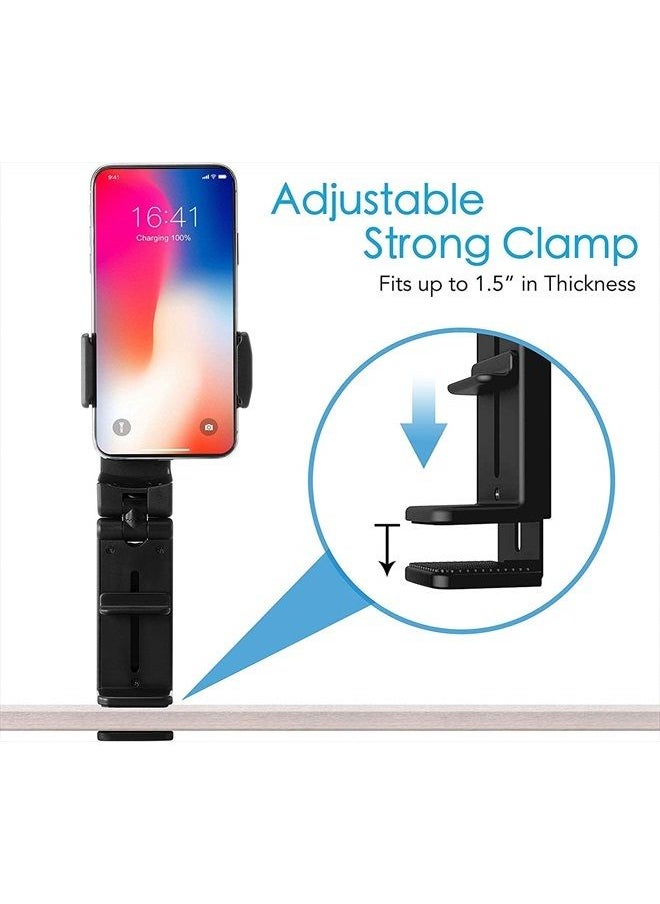unitron world - Airplane Cell Phone Stand Flight Mount Foldable Portable Phone Holder Desk Bed Compatible with iPhone 14 Pro Max Airplane Travel Essentials Gadgets Accessories Flying Office Women Men - Image 1