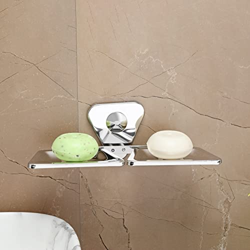 FORTUNE Bathroom Double Soap Dish/Soap Case/Soap Stand (Stainless Steel) Set of 1 - Image 4