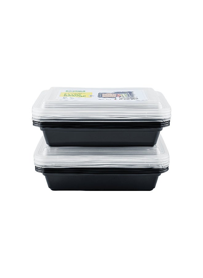 packwell Black Base Container Re32 & Lid 10 Pcs Combo - Image 1