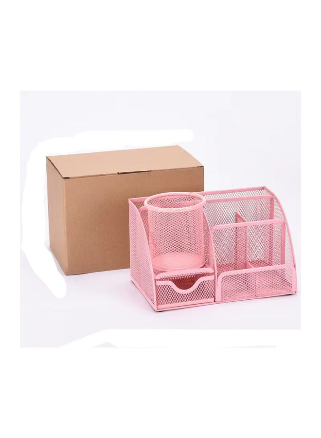 pincai Multi-grid Metal Creative Pen Holder Pen Barrel Multi-functional Office Stationery Storage Drawer Desktop Storage Box - Image 1
