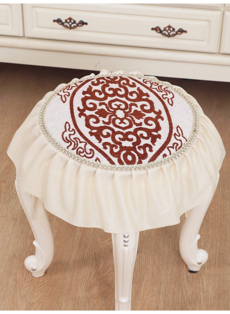 Round Dining Chair Pad Seat Cushion for Dressing Stool Kitchen Chair Non-Slip Washable Stool Pads for Bedroom Living Room Office, Diameter 30 cm - Image 4