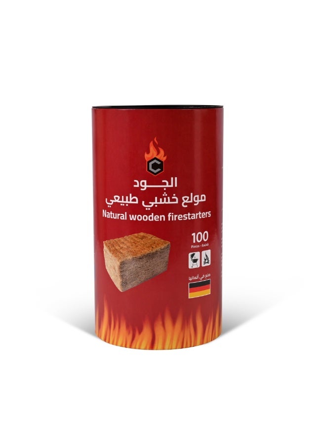 aljood 100-piece natural wooden fire starters - Image 1