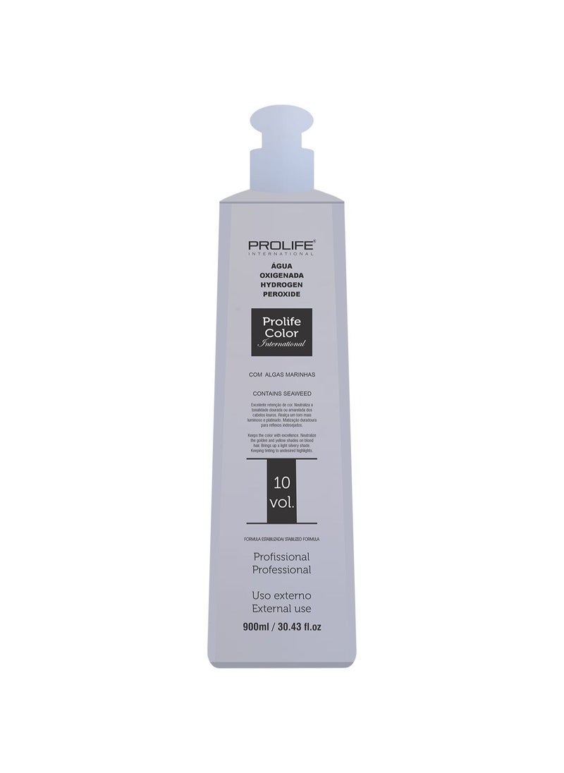 PROLIFE INTERNATIONAL Peroxide Hydrogen Vol 10 Contains Seaweed Neutralizing Lotion 900ml Made In Brazil  - Image 1