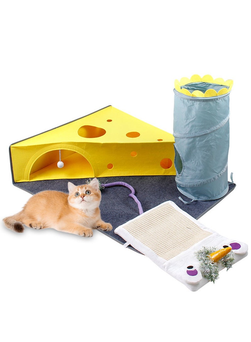 كيدل لعب القطط التفاعلية لوحة الخدش لعبة القطط ممارسة لعبة نفق القطط للقطط الداخلية - Image 1