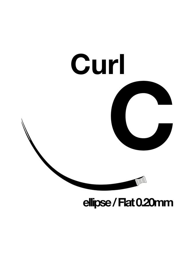 EMILYSTORES Hes By Emilystores Ellipse Eyelashes 0.20Mm Thickness C Curl Length 17Mm Flat Lashes Extensions Individual Volume So-Soft For Eyelash Extension(Ellipse,Flat 0.20,C,17Mm) - Image 3