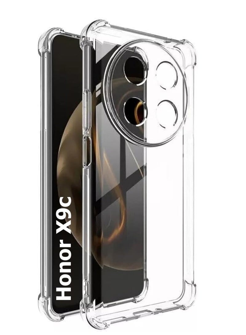 Techie Honor X9c / X60 Pro 5G TPU Bumper Corner Case with Camera Lens Protection Transparent Protective Back Cover - Image 1