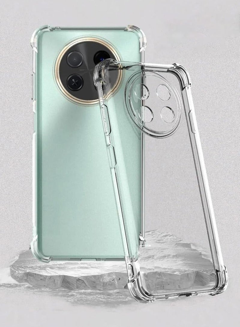 Techie Honor X9c / X60 Pro 5G TPU Bumper Corner Case with Camera Lens Protection Transparent Protective Back Cover - Image 2