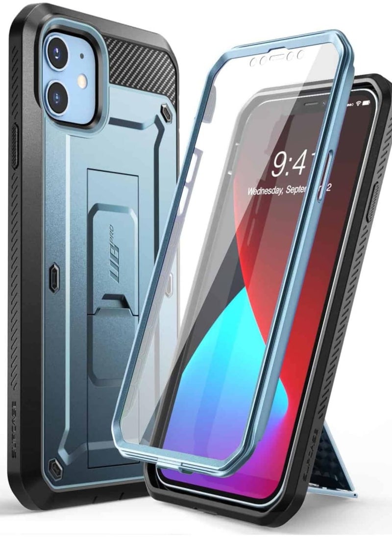 SupCase - SUPCASE Unicorn Beetle Pro Series Case for iPhone 12 Mini (2020 Release) 5.4 Inch, Built-in Screen Protector Full-Body Rugged Holster Case (Cerulean) - Image 1