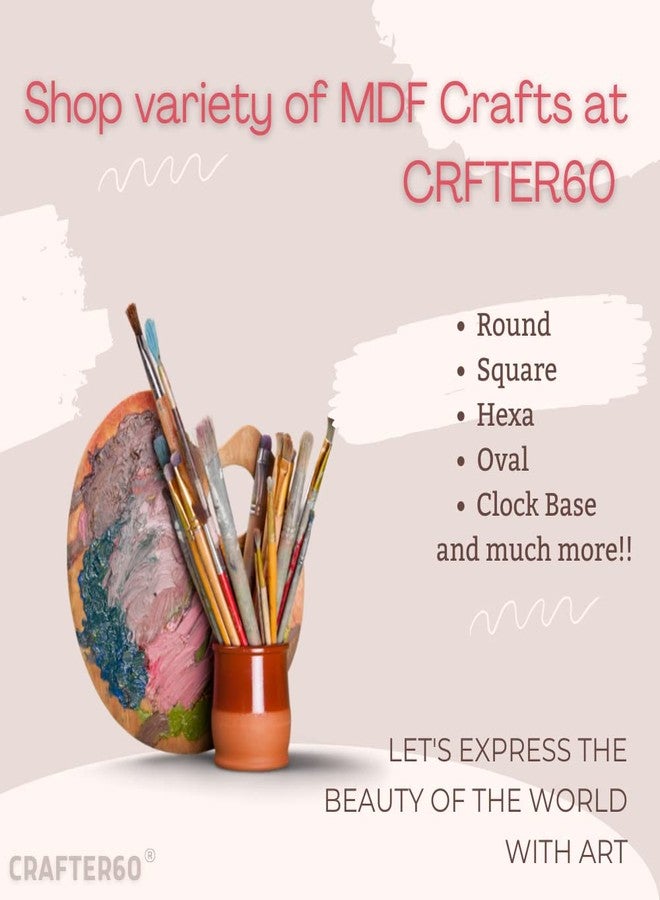 CRAFTER60 Round MDF Boards for Art and Craft 8 inch - 3.5mm Pine Wood Board Unfinished Round MDF Cutouts for Art and Craft for Resin Art, Mandala Art, Pyrography, Painting (8 inch, Pack of 5) - Image 5