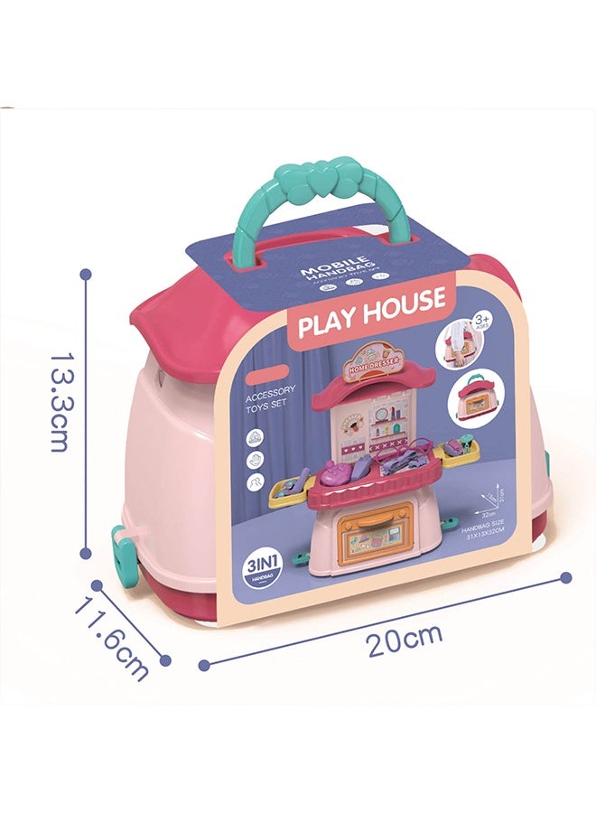 22 pcs Kitchen Playset for Kids,Cooking Kitchen Toys Playset for Toddler,Pretend Play Kitchen Accessories with Play Food,Rich Realistic Details Include Vegetables, Knife, Fork and Pots,eparable Design Kids Pretend Kitchen Toys,Portable Kids Play Kitchen Set Gift for Girls and Boys - Image 2