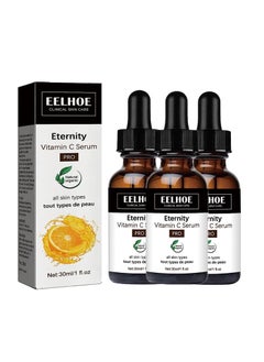 YG LianKai 3PCS EELHOE Eternity Vitamin C Serum Eelhoe Collagen Boost AntiAging Serum Vitamin C Eelhoe Dark Spot Corrector Daily Face Serum Vitamin C Serum for Face with Hyaluronic Acid30ml 