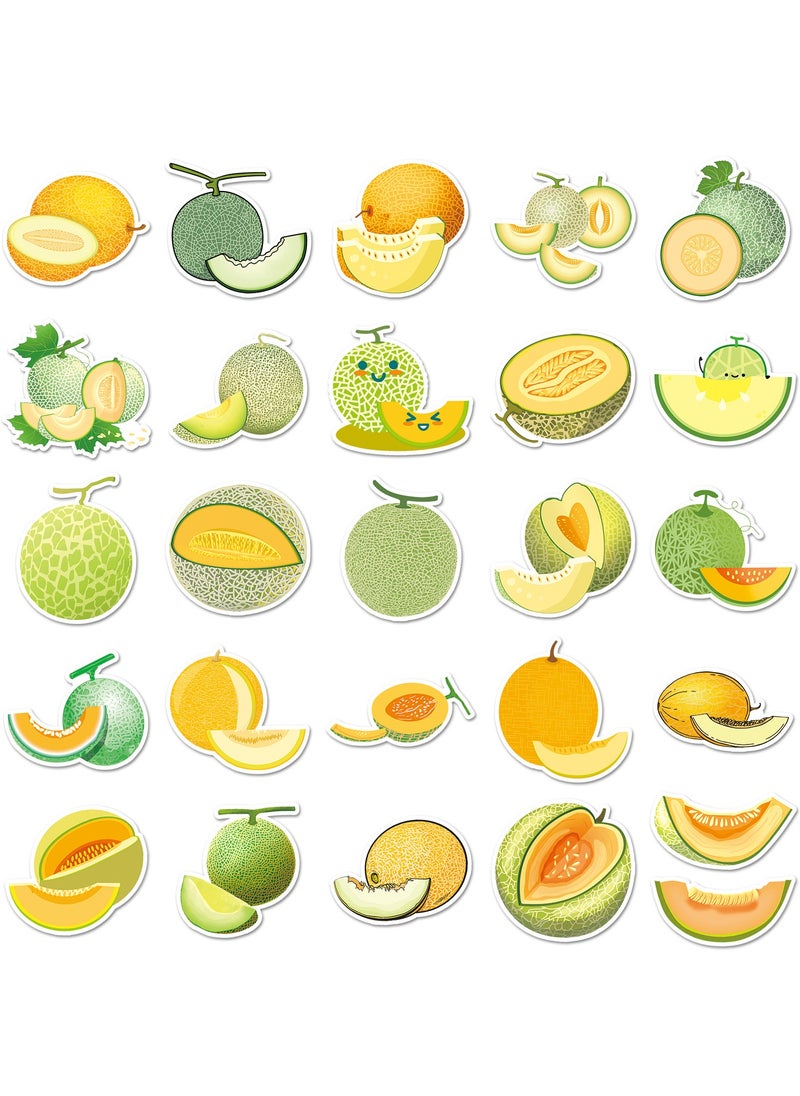 ORAINBOW 50 Pcs Hami Melon Stickers for Teens Boys Girls Trendy Vinyl Waterproof Cantaloupe Stickers for Laptop Tablet Flasks Scrapbook Bottles Computer Luggage Notebook Fruits Decal  - Image 4