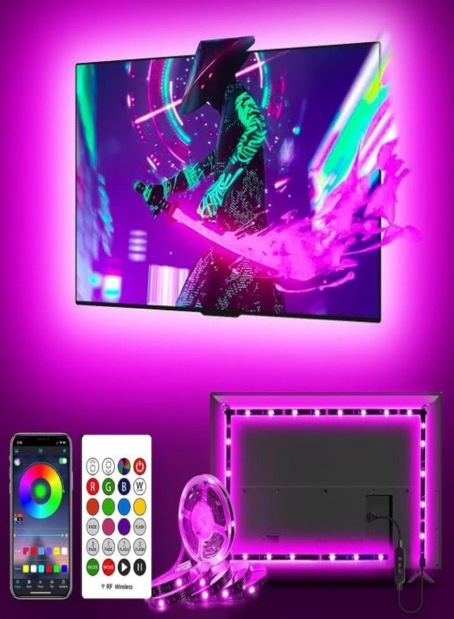Gesto 5V USB Led Strip Light – Music Sync RGB Multicolor Background Lighting for TV PC Laptop Bias Lighting Gaming Room | TV Backlight Bluetooth App. and Remote Controlled (2 Meter for 16-40" TV's) - Image 1