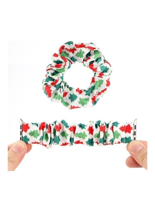 NIBEMINENT Fabric Hair Ring Replacement Strap Watchband For Apple Watch Series 7/6/SE/5/4/3/2/1 41/40/38mm Multicolour - Image 5