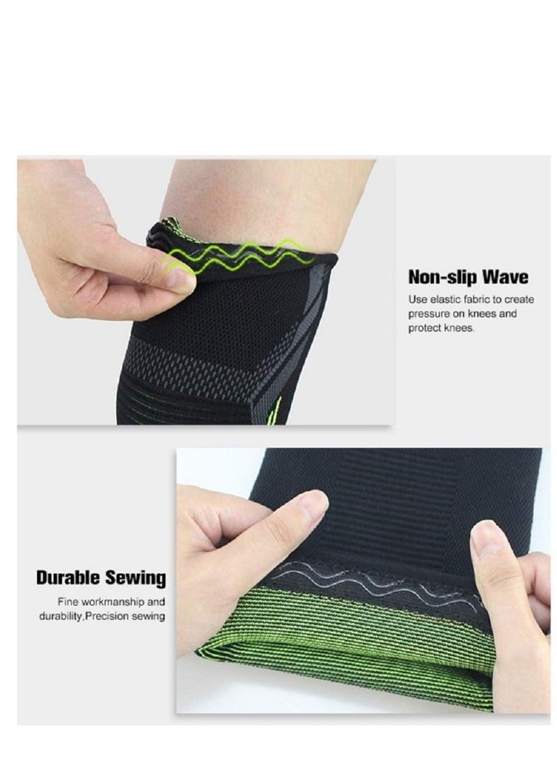 KASTWAVE Knee Support Sleeve Knee Brace For Knee Pain Relief Arthritic Knees Meniscus Tear Weightlifting And Running  - Image 3