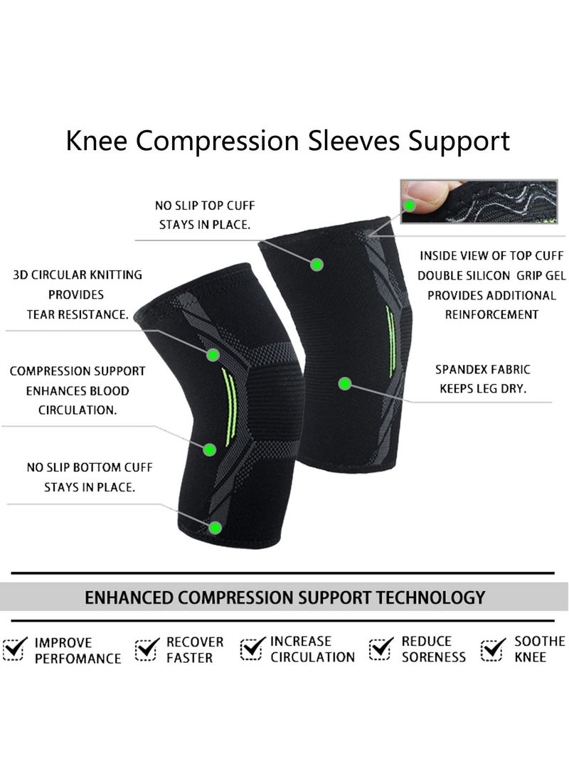 KASTWAVE Knee Support Sleeve Knee Brace For Knee Pain Relief Arthritic Knees Meniscus Tear Weightlifting And Running  - Image 4