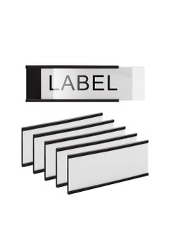 SYOSI Magnetic Label Holder 2” x 1” 50 Packs C Channel Thick 300g White Paper Cards Protective Film Strong Magnet Mess Free Removable for Shelf White Board Toolbox Metal Wall Cabinet DrawerMH2150  - Image 3