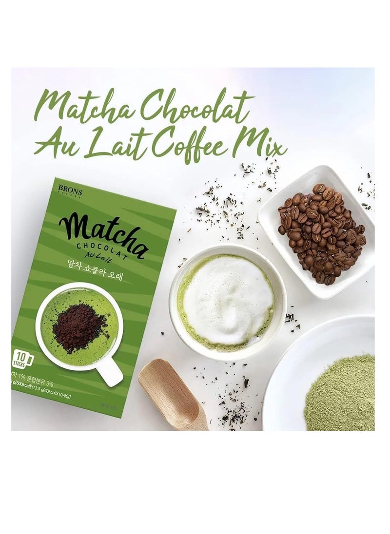 Brons Matcha Chocolate Cafe Au Lait, 10 Sticks  - Image 2