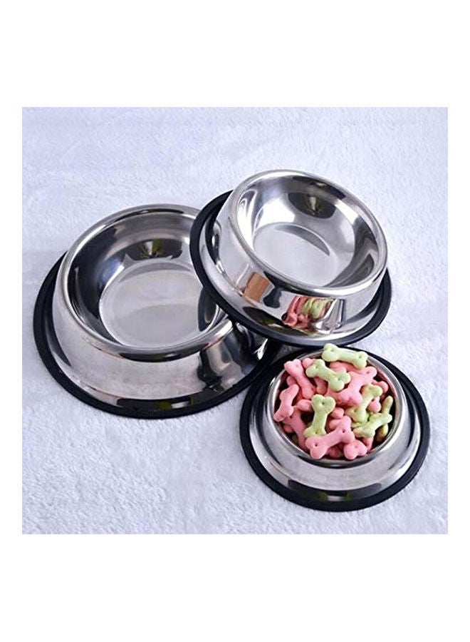 تشونغ تشونغ باوبل وعاء طعام وماء للحيوانات الأليفة من الفولاذ المقاوم للصدأ 3 قطع - 276 جرام