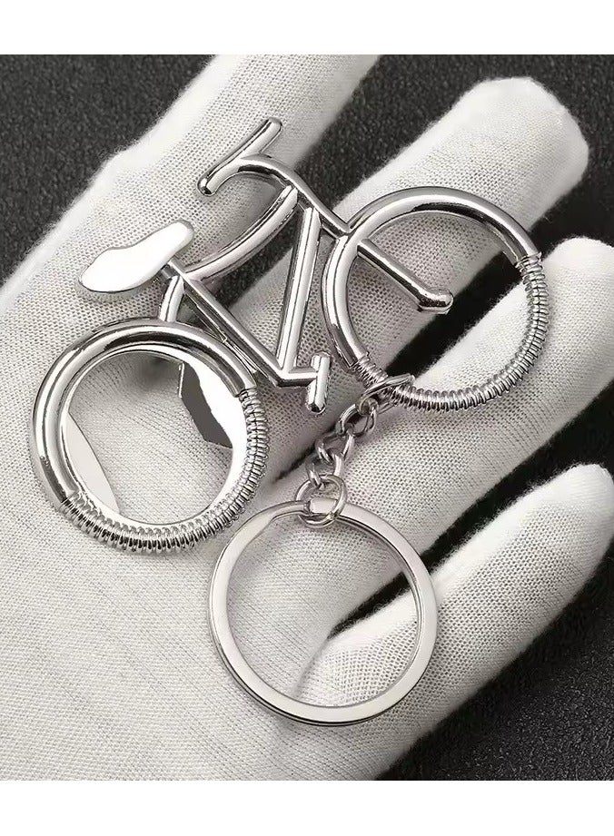 Goolsky Metal Beer Bottle Opener Bicycle Bicycle Keychain Key Rings for Biker Lovers Bottle Openers Creative Gift for Cycling S044  - Image 3
