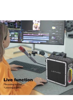 Lenyes Lenyes S823 Wireless Speaker with Bluetooth V5.0，21600mah Mobile Power Forward And Reverse Charging Function，6.5MM Audio Cable Support A  Variety Of Wired Music Devices.  - Image 3