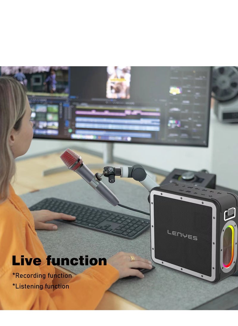 Lenyes - Lenyes S823 Wireless Speaker with Bluetooth V5.0，21600mah Mobile Power Forward And Reverse Charging Function，6.5MM Audio Cable Support A  Variety Of Wired Music Devices. - Image 1