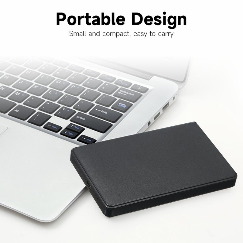 750GB USB2.0 Portable Hard Disk Mobile Hard Drive High-speed Transmission Large Capacity Shockproof Plug and Play Black - Image 4