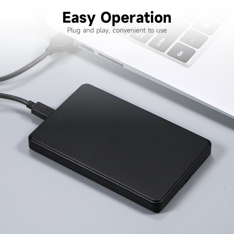 750GB USB2.0 Portable Hard Disk Mobile Hard Drive High-speed Transmission Large Capacity Shockproof Plug and Play Black - Image 5