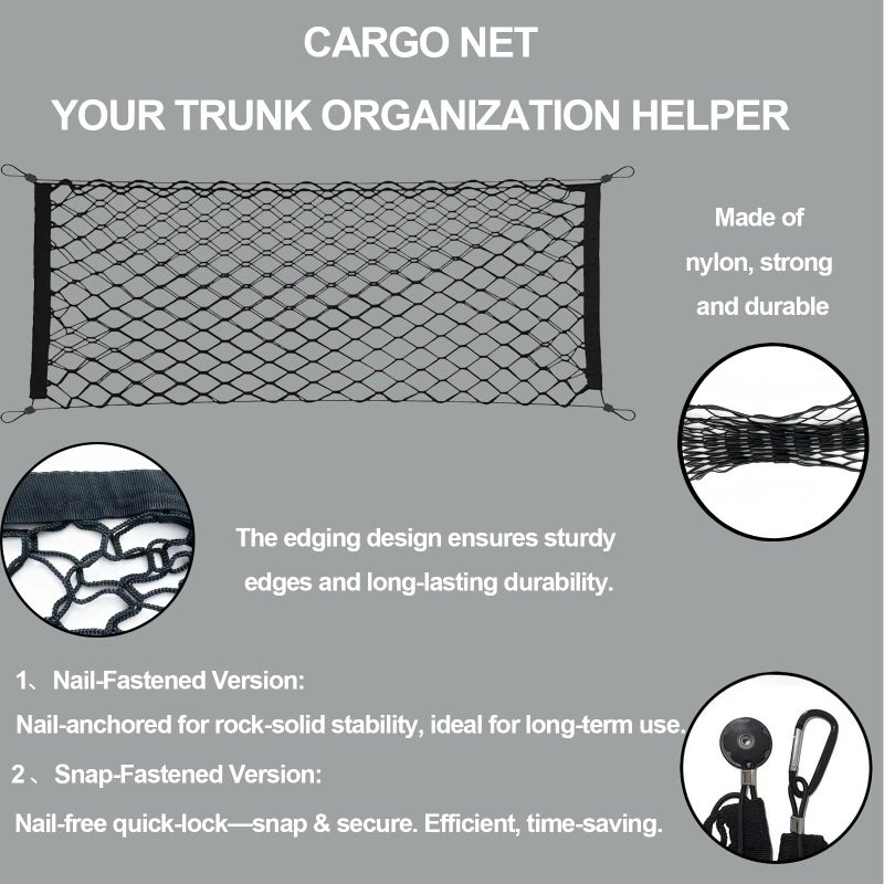 pulwury Cargo Net Stretchableï¼ŒCar Exterior Accessories for SUV, Jeep, Trucks, Double-Layered Network Car Exterior Accessories for Secure Storage 35.4x15.8 inch - Image 3