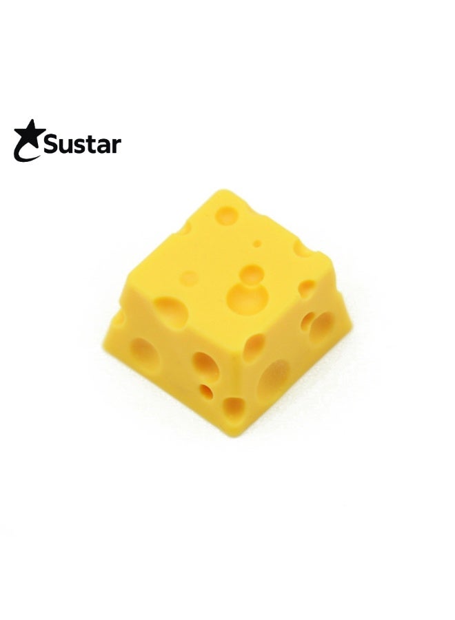 Cute Cheese Resin Keycap, Creative Handmade Keycap for Mechanical Keyboards, Cartoon Style, Anime-Inspired Design - Image 5
