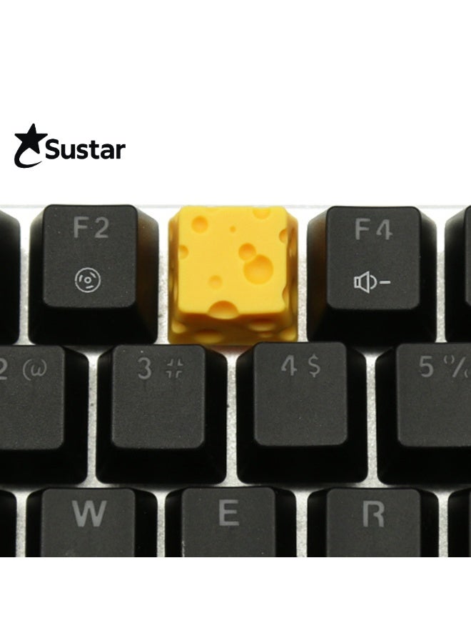 Cute Cheese Resin Keycap, Creative Handmade Keycap for Mechanical Keyboards, Cartoon Style, Anime-Inspired Design - Image 4