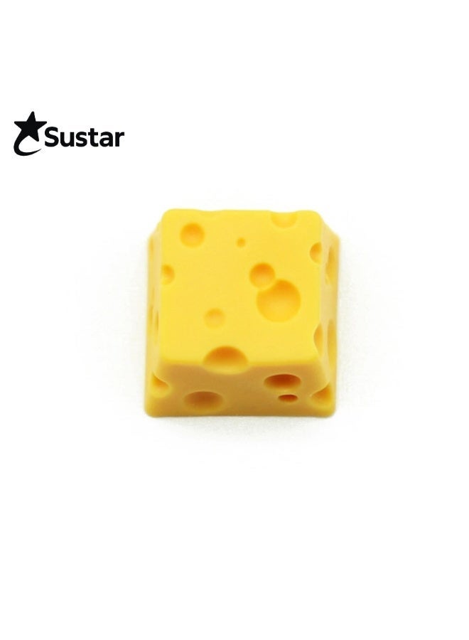 Cute Cheese Resin Keycap, Creative Handmade Keycap for Mechanical Keyboards, Cartoon Style, Anime-Inspired Design - Image 3